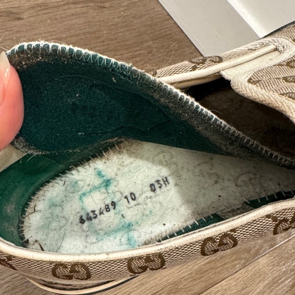 Gucci Beige and Brown Patterned Slip-On Loafers - Picture 14 of 14